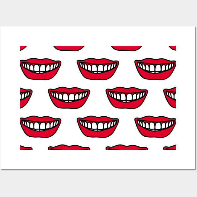 Smiles pattern Wall Art by AlexanderZam